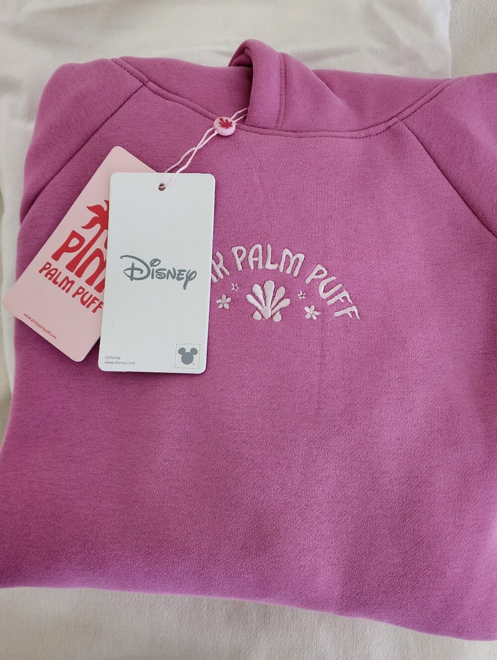 Pink Palm Puff Under The Sea Disney Ariel Pink Hoodie - Picture 3 of 11